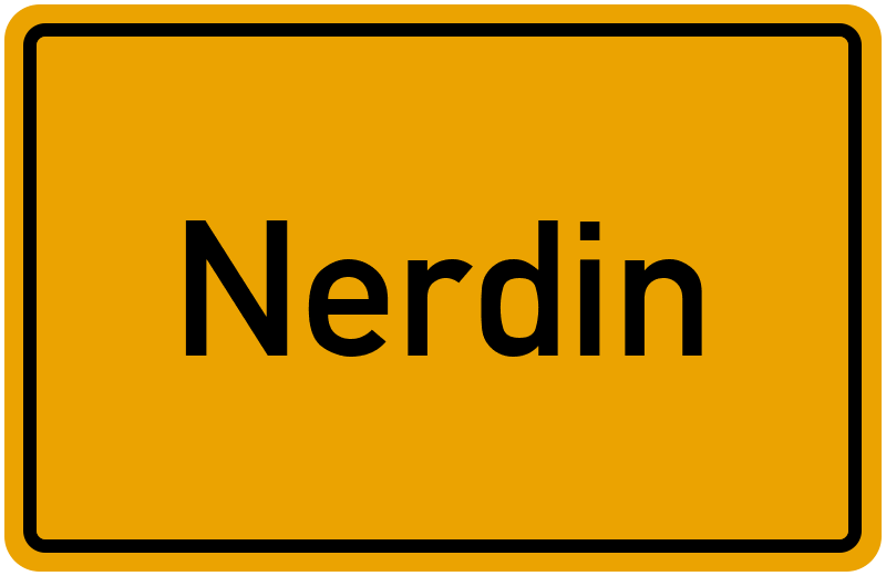 Ortsschild Nerdin