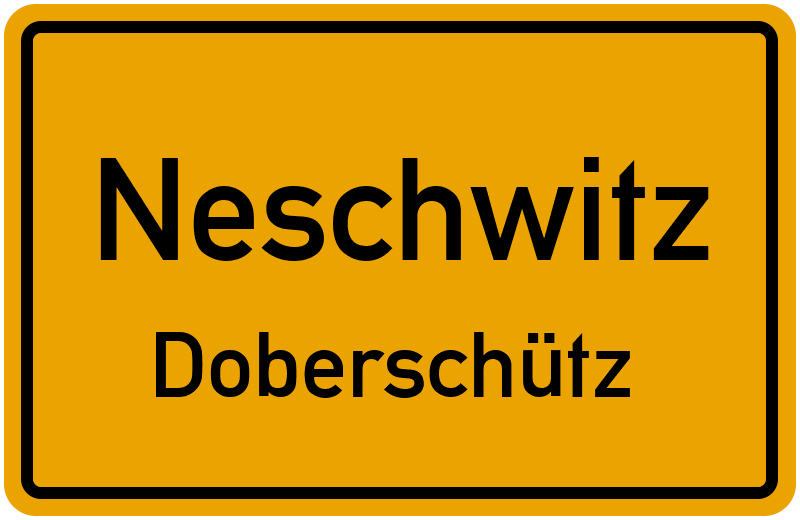 Ortsschild Neschwitz