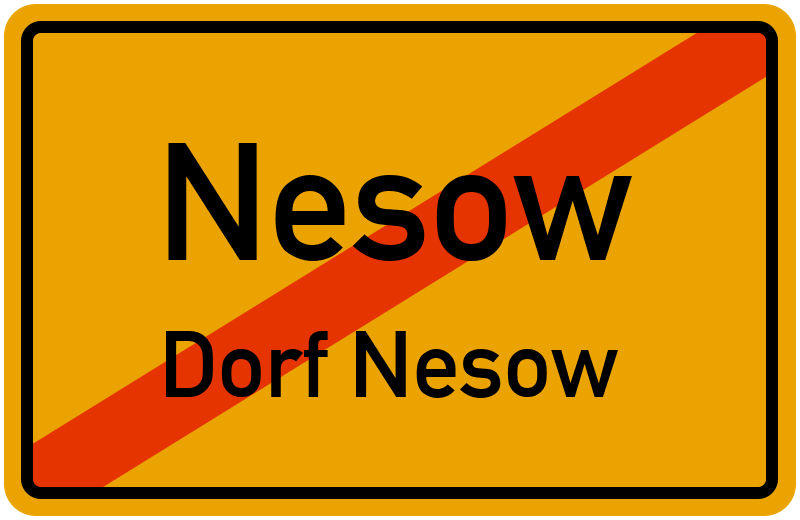 Ortsschild Nesow