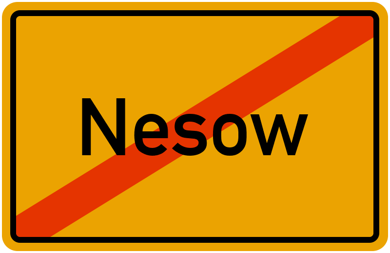 Ortsschild Nesow