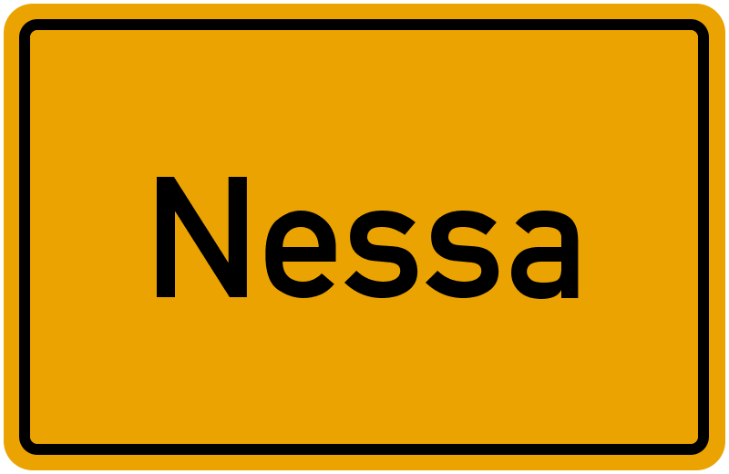 Ortsschild Nessa