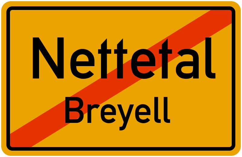 Ortsschild Nettetal