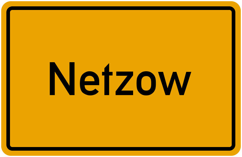 Ortsschild Netzow