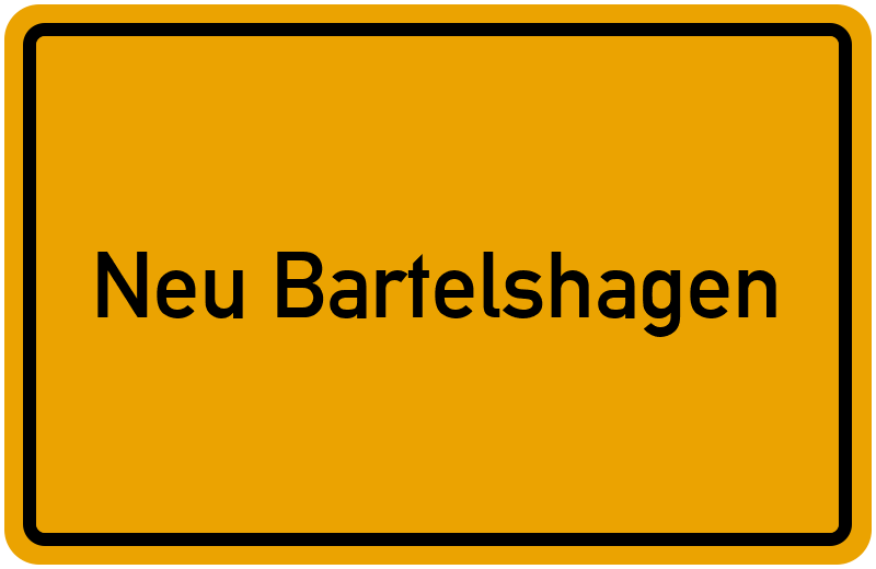 Ortsschild Neu Bartelshagen