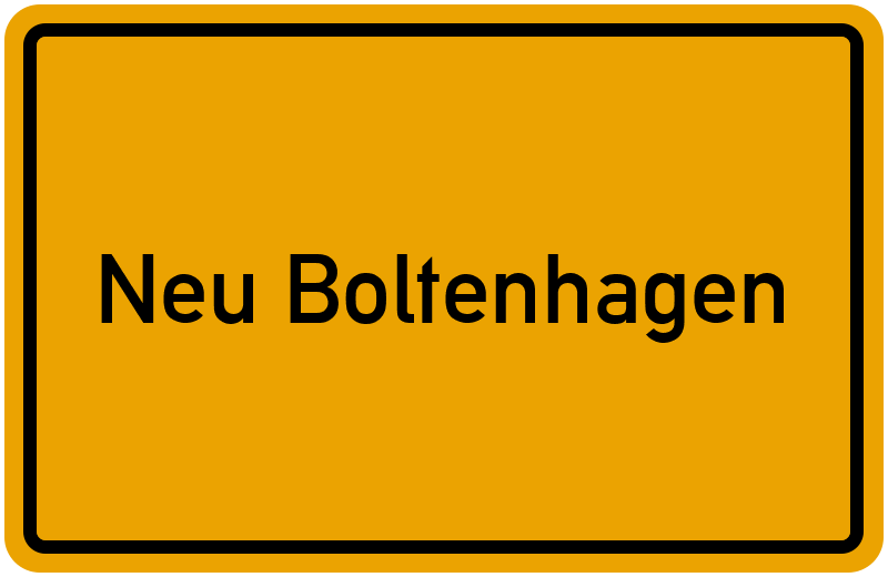 Ortsschild Neu Boltenhagen