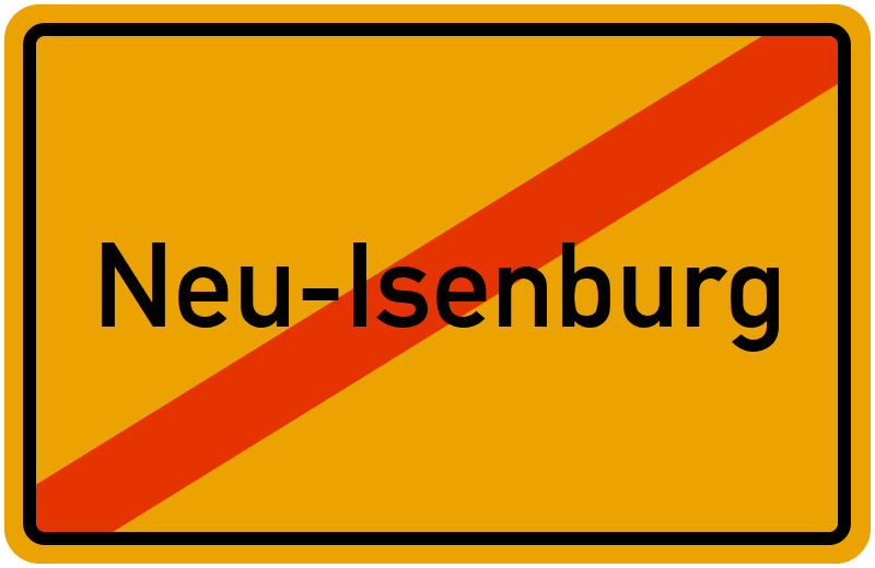 Ortsschild Neu-Isenburg