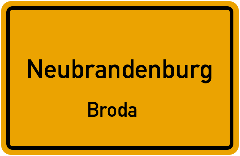 Ortsschild Neubrandenburg