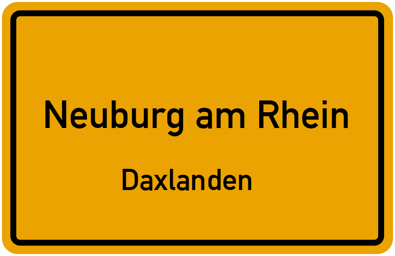 Ortsschild Neuburg am Rhein