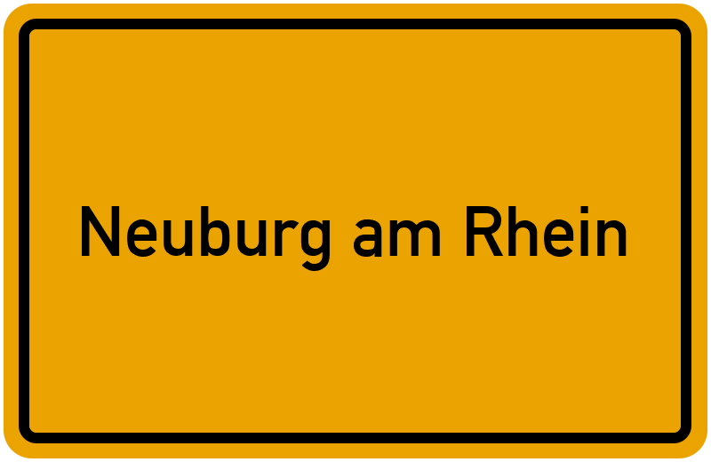 Ortsschild Neuburg am Rhein