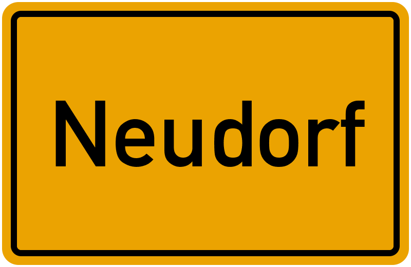 Ortsschild Neudorf