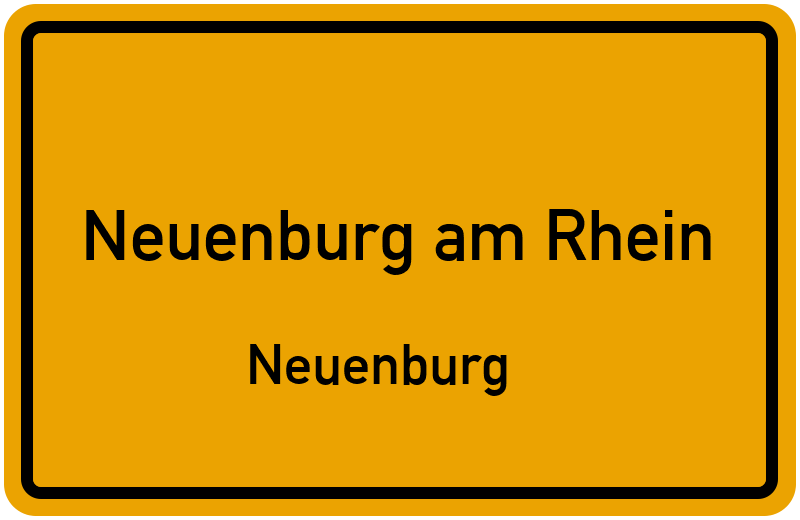 Ortsschild Neuenburg am Rhein