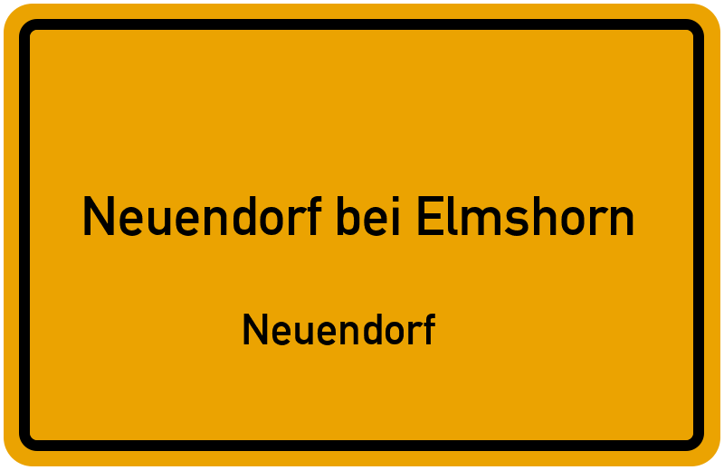 Ortsschild Neuendorf bei Elmshorn