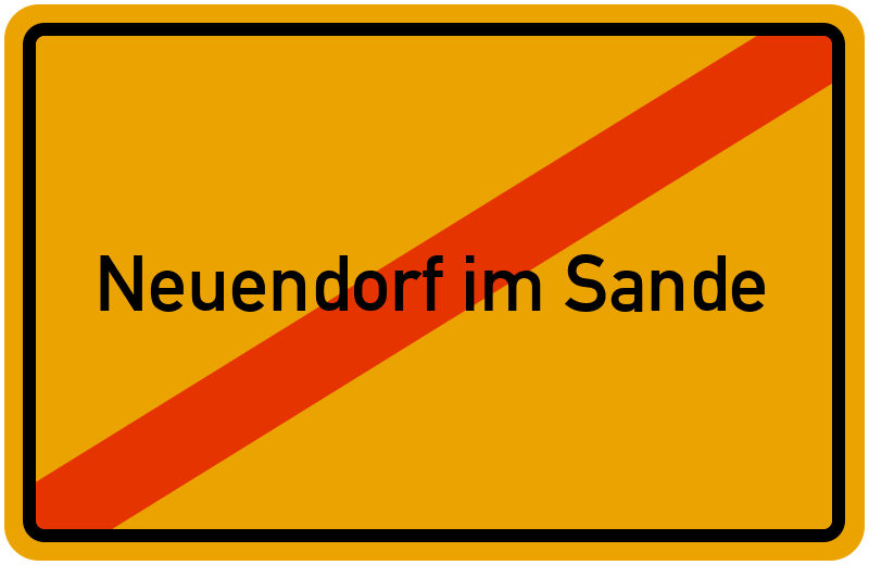 Ortsschild Neuendorf im Sande