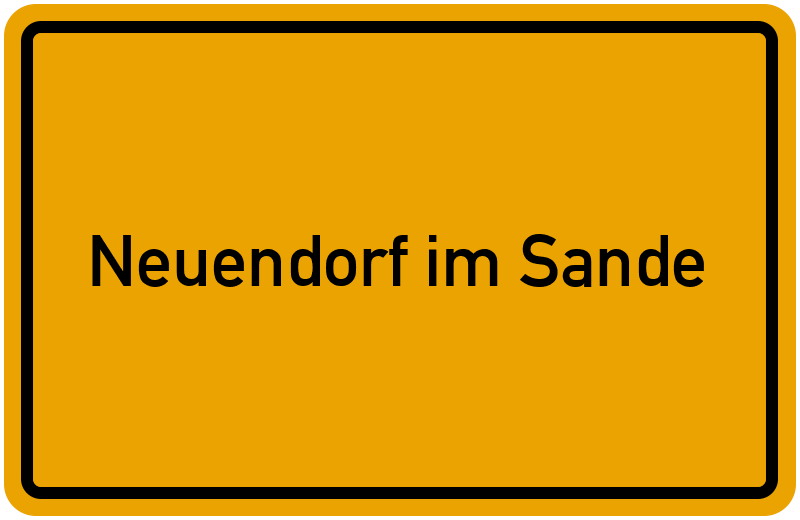 Ortsschild Neuendorf im Sande