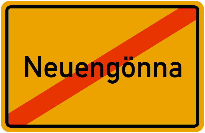 Ortsschild Neuengönna