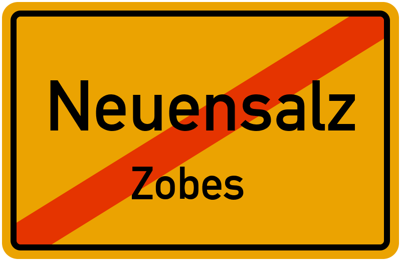 Ortsschild Neuensalz