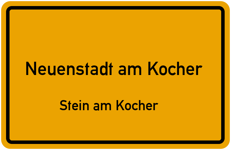 Ortsschild Neuenstadt am Kocher