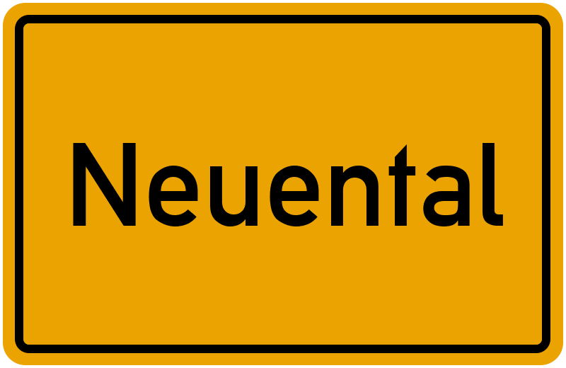 Ortsschild Neuental