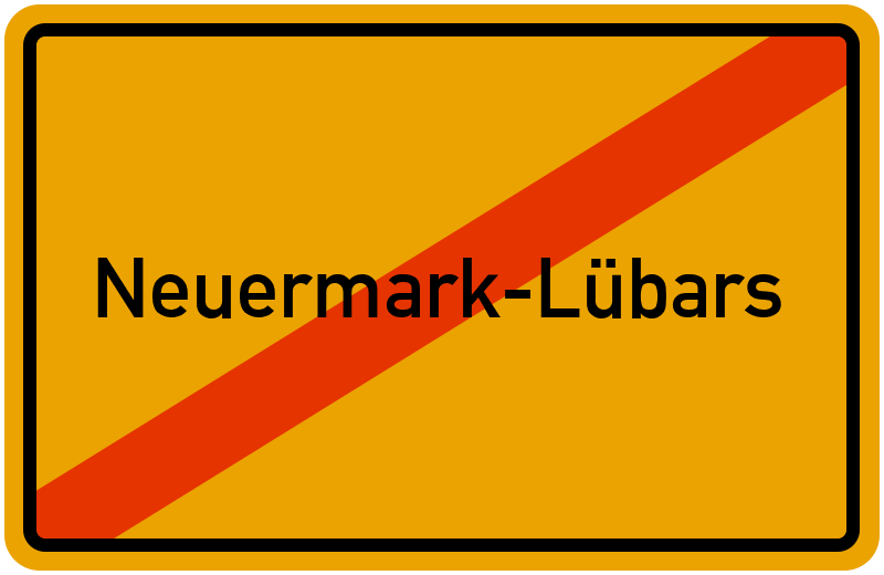 Ortsschild Neuermark-Lübars