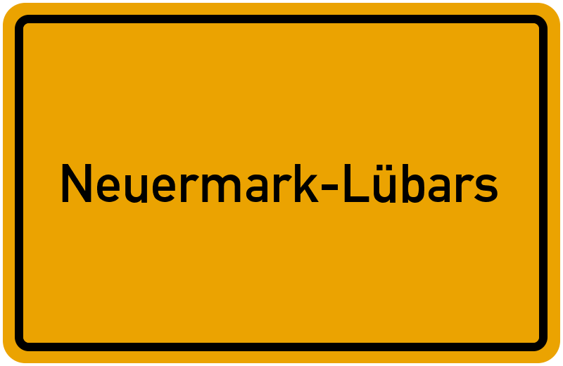 Ortsschild Neuermark-Lübars