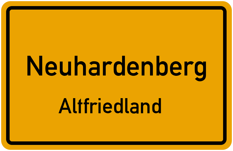 Ortsschild Neuhardenberg