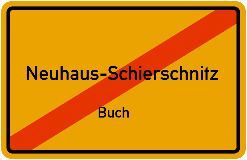 Ortsschild Neuhaus-Schierschnitz