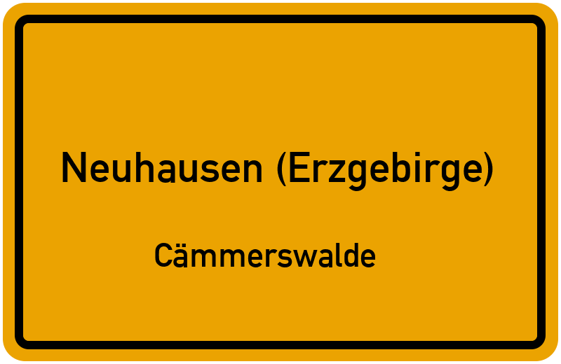 Ortsschild Neuhausen (Erzgebirge)