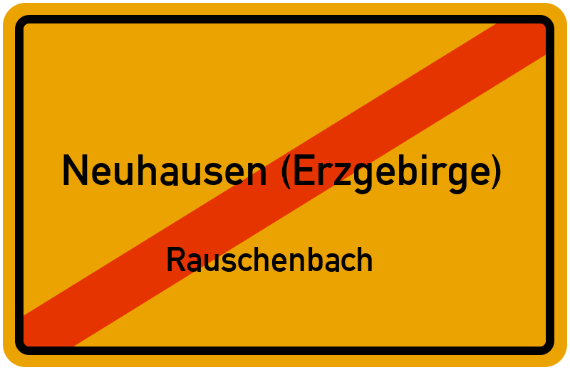 Ortsschild Neuhausen (Erzgebirge)