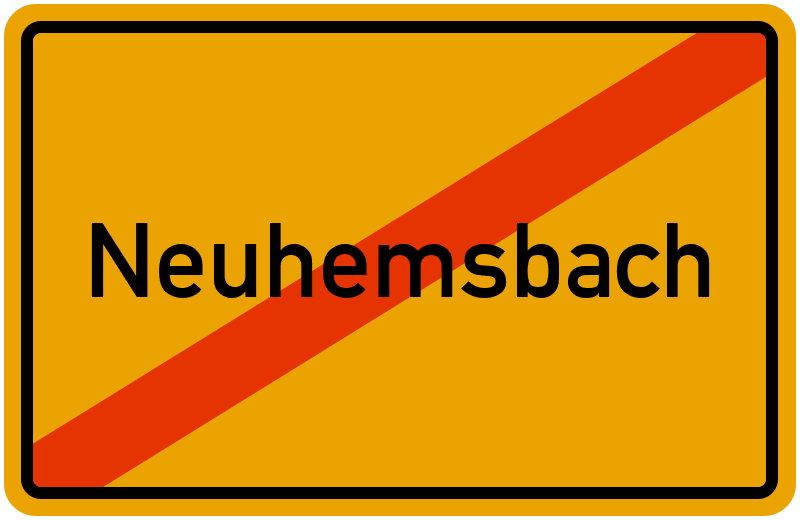 Ortsschild Neuhemsbach