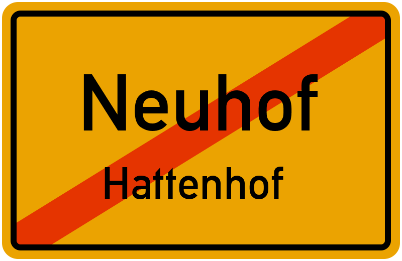 Ortsschild Neuhof