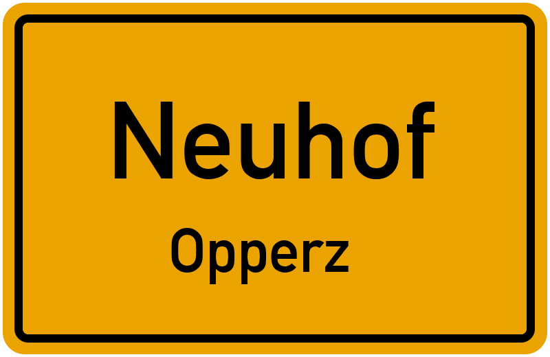 Ortsschild Neuhof