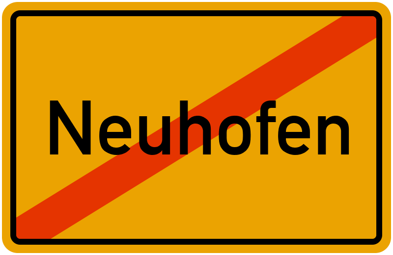 Ortsschild Neuhofen