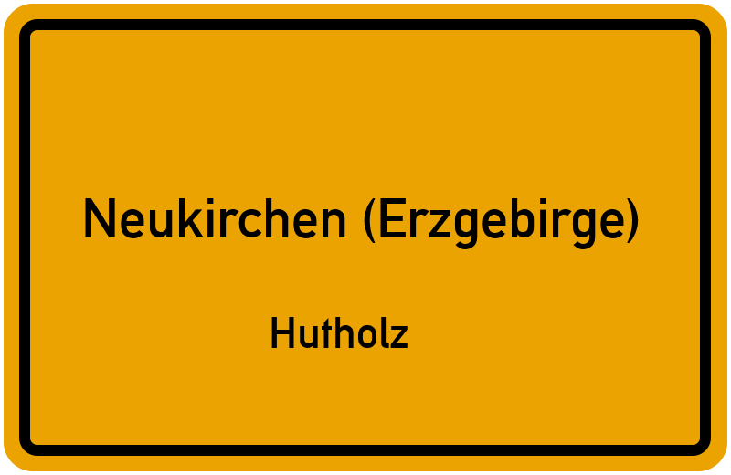 Ortsschild Neukirchen (Erzgebirge)