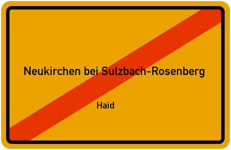 Ortsschild Neukirchen bei Sulzbach-Rosenberg