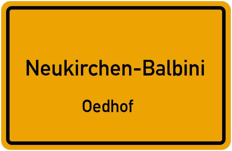 Ortsschild Neukirchen-Balbini
