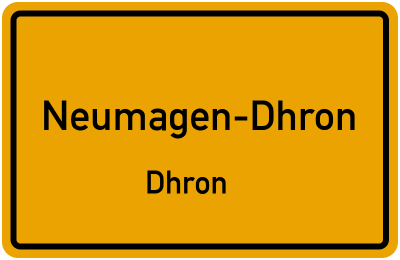 Ortsschild Neumagen-Dhron