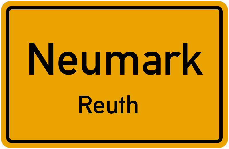 Ortsschild Neumark