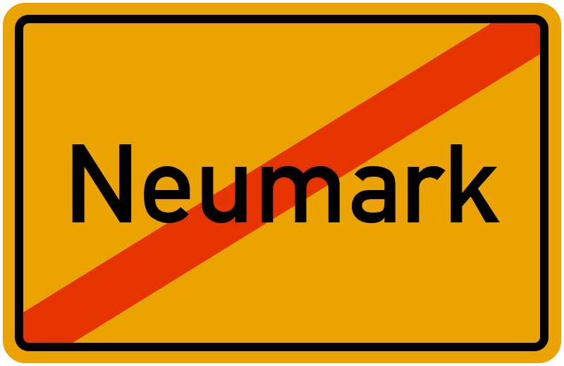 Ortsschild Neumark