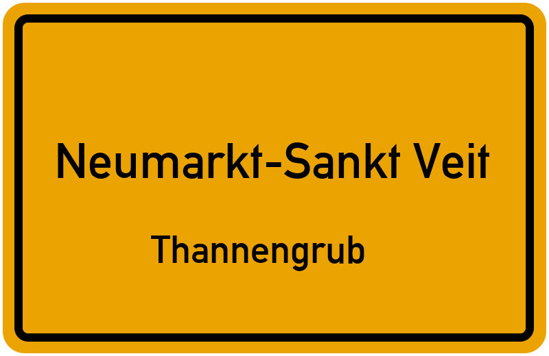 Ortsschild Neumarkt-Sankt Veit