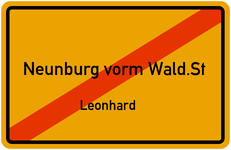 Ortsschild Neunburg vorm Wald.St