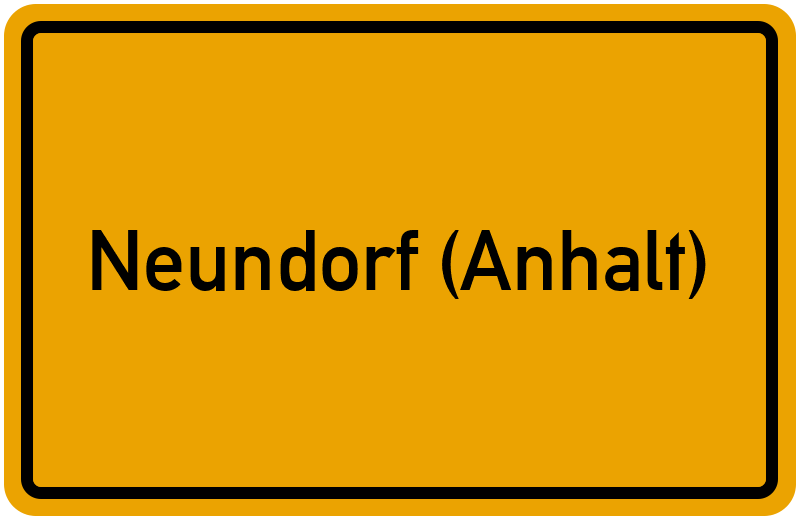 Ortsschild Neundorf (Anhalt)