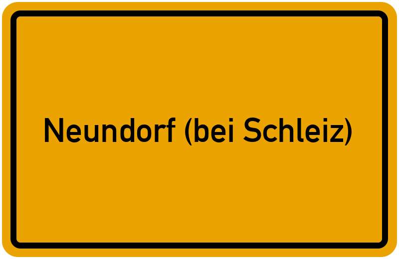 Ortsschild Neundorf (bei Schleiz)