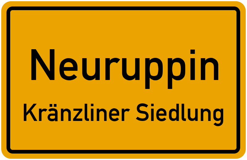 Ortsschild Neuruppin