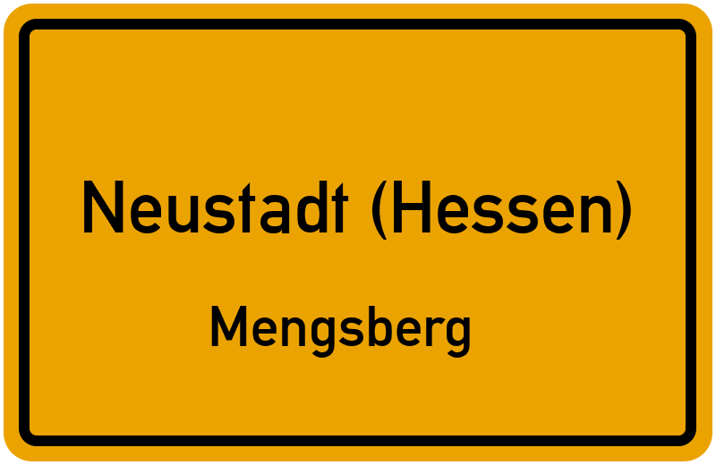 Ortsschild Neustadt (Hessen)