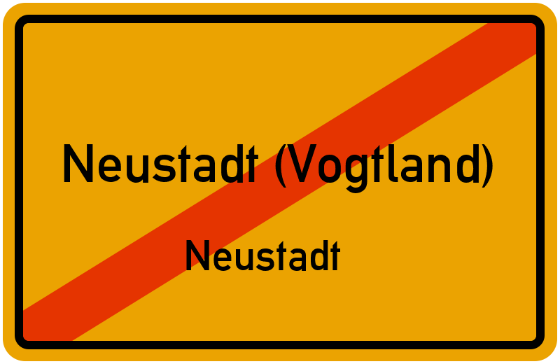 Ortsschild Neustadt (Vogtland)