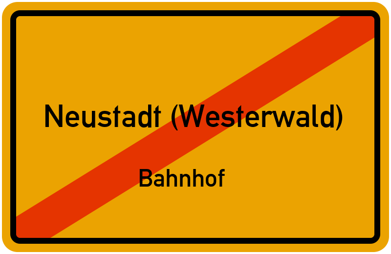 Ortsschild Neustadt (Westerwald)