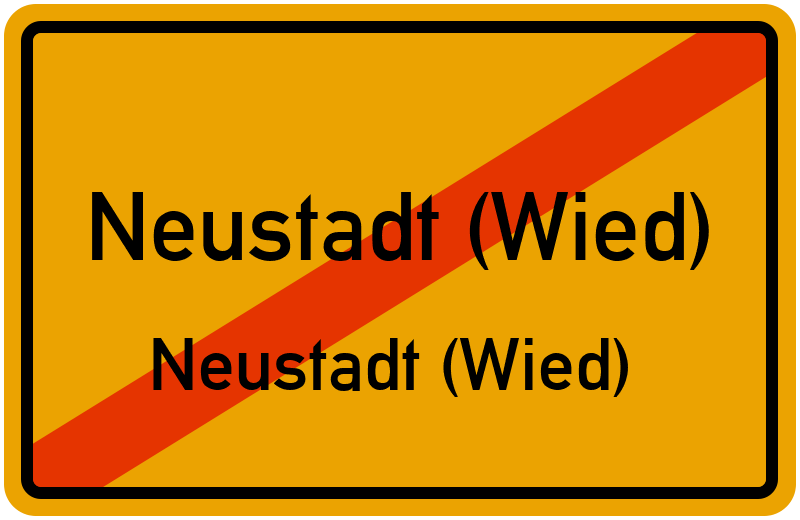 Ortsschild Neustadt (Wied)