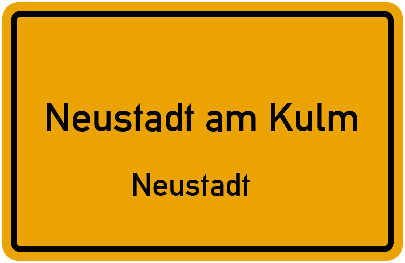 Ortsschild Neustadt am Kulm