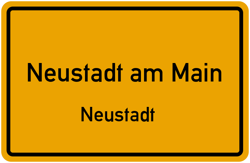 Ortsschild Neustadt am Main