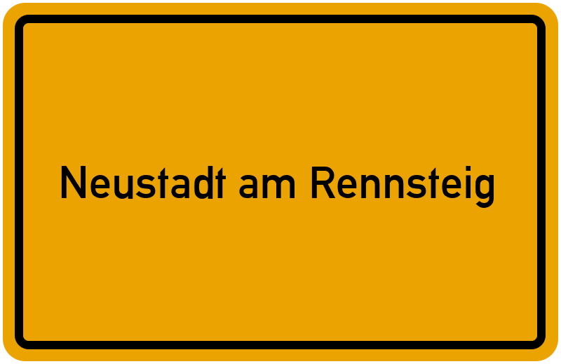 Ortsschild Neustadt am Rennsteig